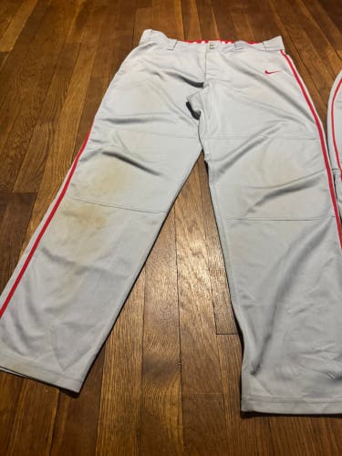 Gray Men's Large Adult Nike Game Pants (Used)