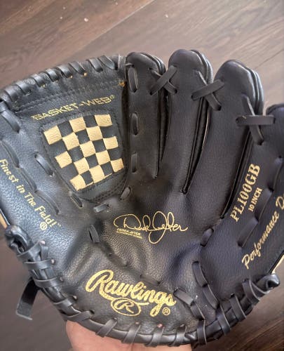 Used - Like New Derek Jeter Rawlings PL100GB 10 Inch Leather Baseball Glove - RHT