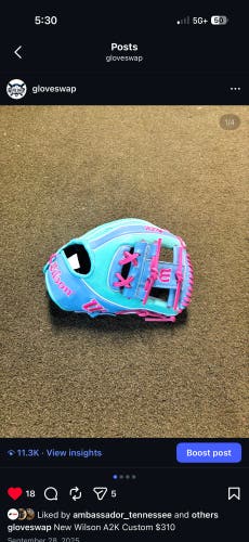 Wilson A2K RH Baseball Glove 11.75" (New)