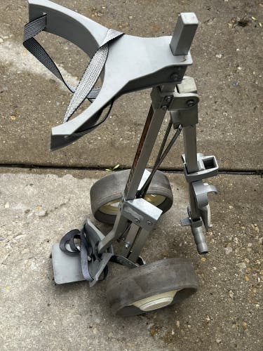 Palm Springs Golf Lite 2-Wheel Collapsible Push Pull Golf Cart Gray/Silver
