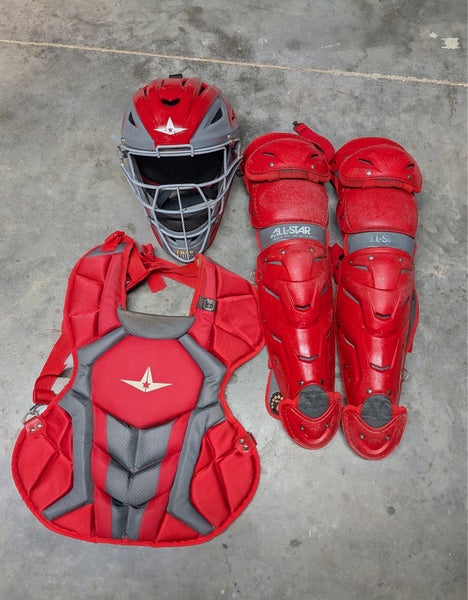 Red All Star System 7 Catcher's Set (Used)