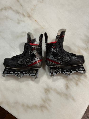 Custom Bauer Vapor 2X inline Skates Extra Wide Youth 10EE roller hockey conversion(Used)