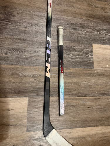Senior CCM JetSpeed FT8 Pro Left Hand Hockey Stick Toe Pattern 80 Flex (Used)