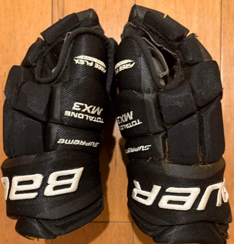 Bauer Supreme TotalOne MX3 Hockey Gloves 14" - Black - Mint Condition (Used)