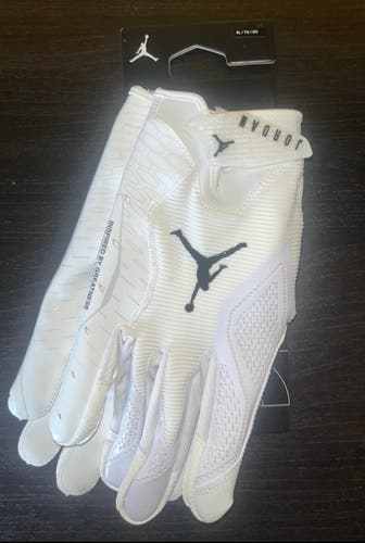 White XL Adult Jordan Fly Lock 2.0 Gloves (New)