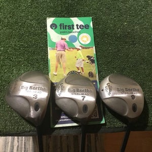 Callaway Ladies Big Bertha Steelhead Woods Set (3W, 7W, 9W) Gems 99 Graphite