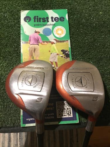 Taylormade Firesole Woods Set (3W & 5W) Seniors M-70 Graphite Bubble Shafts