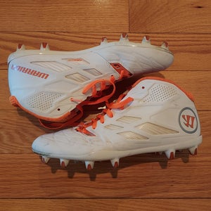 Warrior Burn 8.0 Mid Molded Cleats Size 10M/11W