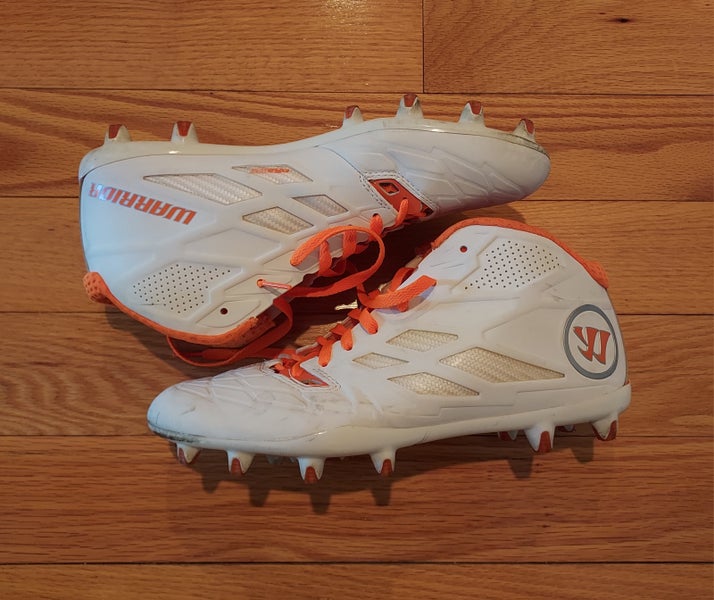 Warrior Burn 8.0 Mid Molded Cleats Size 10M/11W
