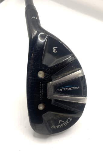 Callaway Rogue 19* 3 Hybrid Synergy 60HY Regular Graphite Shaft *Good*