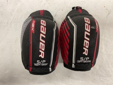 Used Bauer NSX Youth Elbow Pads Black And Wine Red SM 11855-S000206039
