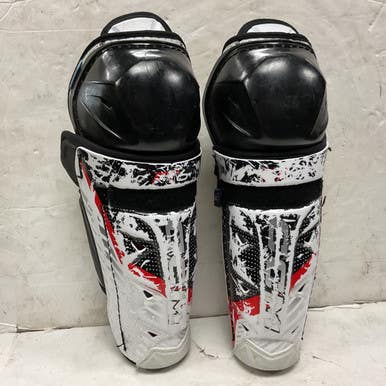 Used CCM JETSPEED FT6 Junior Shin Guards White/Black/Red 12" 11855-S000206036