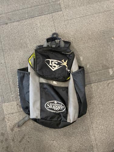 Used Louisville Slugger BACKPACK BB/SB Player Carry Bag Black 11614-S000238966