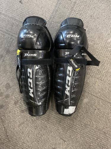Used CCM TACKS 9550 SHIN GUARDS Junior Shin Guards Black 11" 11614-S000238896