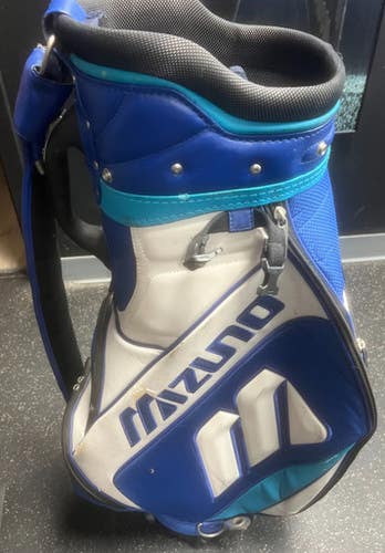Used Mizuno STAFF BAG / HAS NAME ON IT Mens Cart Bag Navy Blue 11497-S000159035