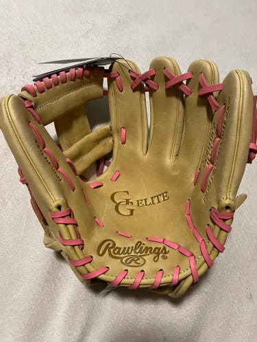 NEW Rawlings 11.5” RHT Gold Glove Elite I-Web Baseball Softball Glove Camel/Pink