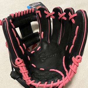 NEW Rawlings 11.5” RHT Gold Glove Elite I-Web Baseball Softball Glove Black/Pink