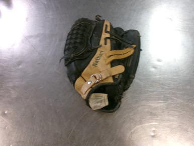 Used Mizuno POWER CLOSE BB/SB Glove RH Throw Black 10 3/4" 11868-S000070294