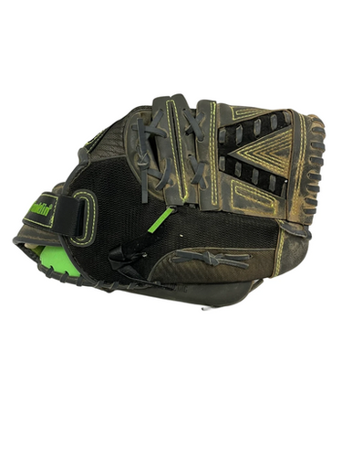Used Franklin 22437 RH Throw Fastpitch Gloves Black 12" 11692-S000149697