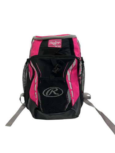 Used Rawlings PINK SB BACKPACK BB/SB Player Backpack Black And Pink 11692-S000150079