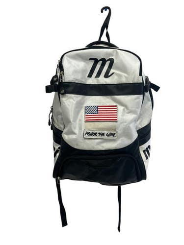 Used Marucci BB/SB BACKPACK BB/SB Player Backpack White And Black 11692-S000152748