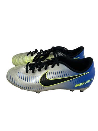 Used Nike MERCURIAL Soccer Cleats Silver Junior 04.5 11692-S000152936