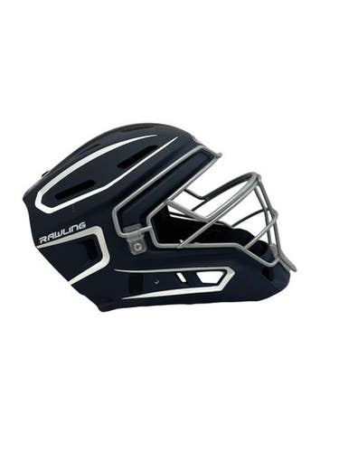 Used Rawlings CHVEL2-SR-REVB Catchers Helmet w/Mask Navy Blue One Size 11692-S000152972