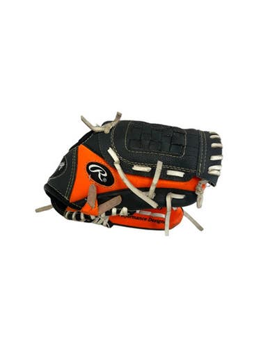 Used Rawlings PLAYER SERIES BB/SB Glove T-ball Black And Orange 9" 11692-S000152986