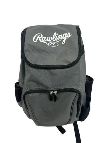 Used Rawlings BB/SB BACKPACK BB/SB Player Backpack Black And Grey 11692-S000152989