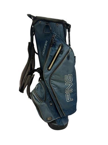 Used Ping HOOFER Mens Stand Bag Navy Blue 11692-S000153022