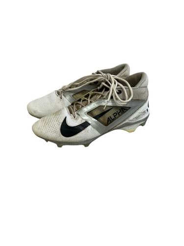 Used Nike ALPHA MENACE PRO Adult FB Cleats White Senior 11.5 11692-S000150231
