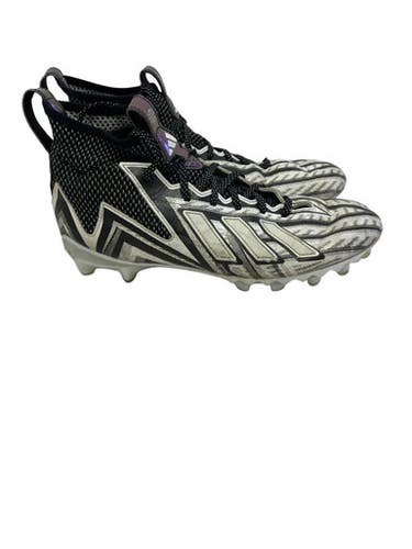 Used Adidas FREAK Adult FB Cleats Black And White Senior 10.5 11692-S000153165
