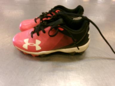 Used Under Armour MOLDED BB/SB Cleats Pink Youth 12.0 11339-S000203305