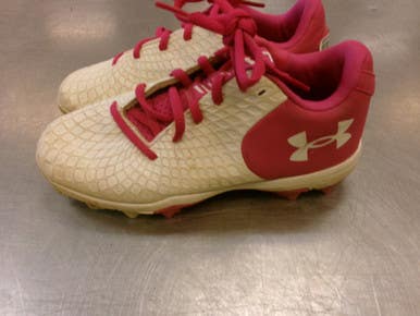 Used Under Armour CLEAT BB/SB Cleats Pink Junior 02.5 11339-S000203331