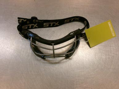 Used STX 4SIGHT+ GOGGLE Lacrosse Facial Protect Black Senior 11339-S000203336
