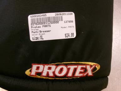Used Protec PANTS Senior Pant Black XL 11339-S000203465