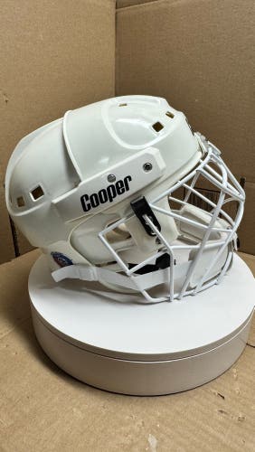 VINTAGE COOPER SK2000 LARGE HOCKEY HELMET GOALIE MASK COMBO WITH HM30 CAGE AND CHIN SLING