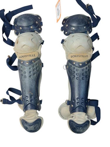 Used Louisville Slugger PG SERIES Catchers Leg Guards Navy Blue Youth 11835-S000209675
