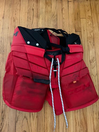 Red Senior XL CCM Axis XF Hockey Goalie Pants (Used)
