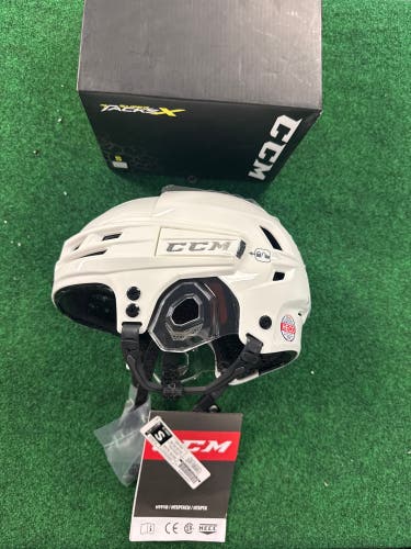 White Small CCM Super Tacks X Helmet (New)