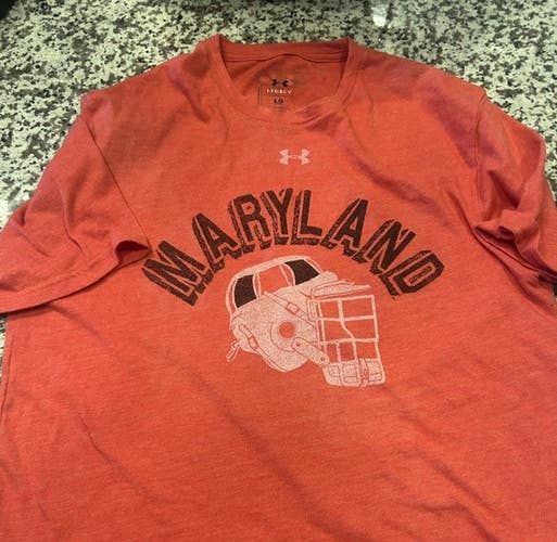 Under Armour UMD Maryland lacrosse legacy throwback L large mens team