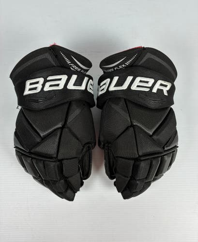 Used 14" Bauer Vapor 1X Hockey Gloves - Black
