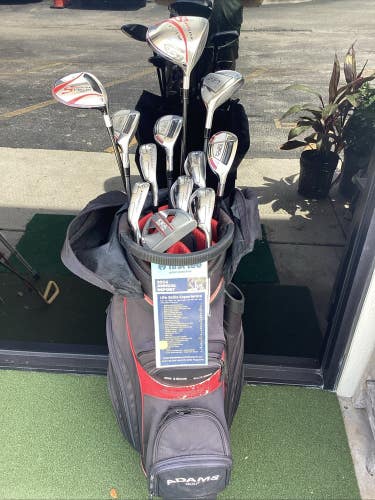 Adams a12 OS Complete Golf Set Woods, Hybrids, Irons, Putter, Bag Lite Graphite