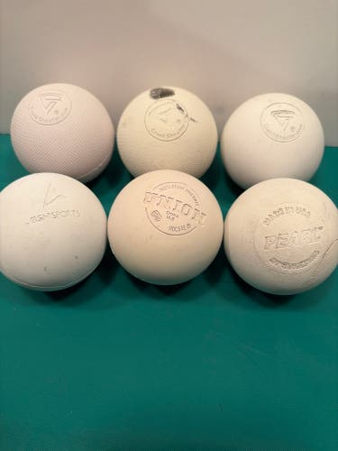 6 pack of gently used Lacrosse balls