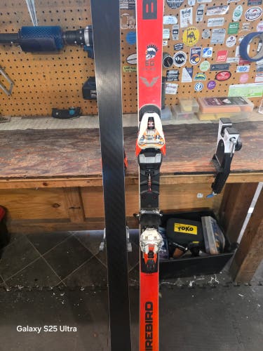 Unisex Blizzard  Racing 195 cm WC SG FIS Skis With Bindings Max Din 18 (Used)