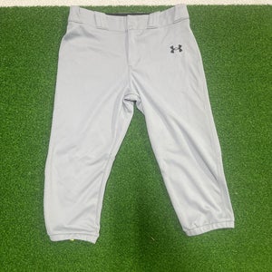 Gray Youth Large Under Armour Game Pants (New)