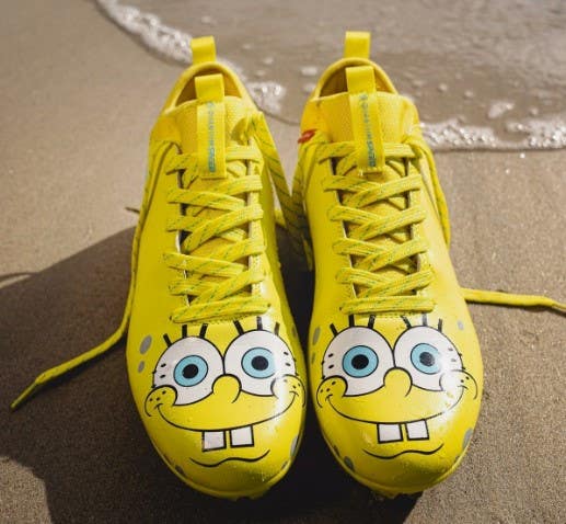 Size 6 - SpongeBob Football Cleats Quantum Speed 2.0 Phenom Elite PE-Q52-SPNG