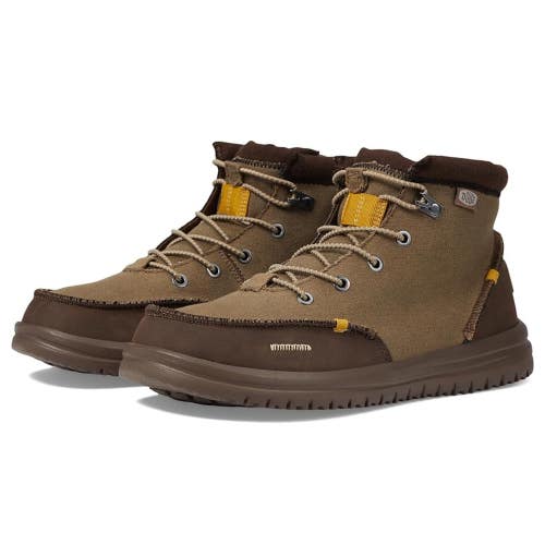 Hey Dude Bradley 40625-255 Men's US 14M Brown Waxed Canvas Lace Up Ankle SHOP533