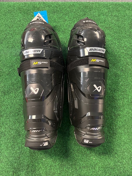 Intermediate Bauer Supreme M5 Pro Shin Pads 14" (New)