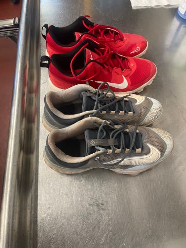 Gray Men's Size M 11.5 (W 12.5) Adult Nike Air Huarache 2K Filth Elite Low Top Molded Cleats (Used)